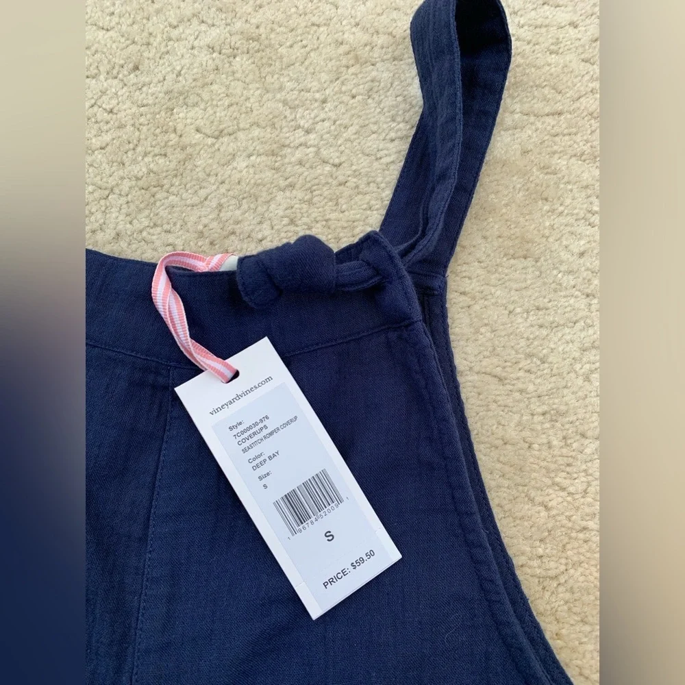 Vineyard Vines NWT Size Small, 7-8, Seastitch Gauze Romper Swim Cover Up
